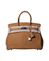 Hermes Birkin 30 Fjord in Sable, front view